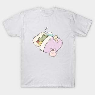 Sleepy frog with friends T-Shirt
